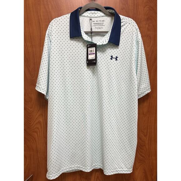 Under Armour Golf Men's UA Performance 3.0 Dot Printed Polo Shirt Size 2XL NWT - Picture 2 of 11